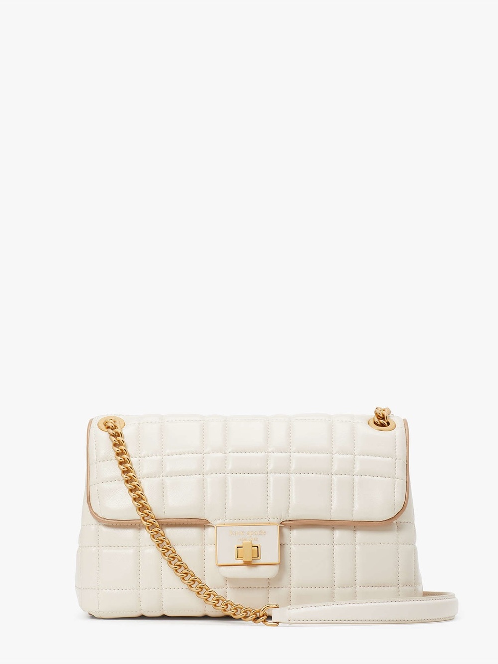 kate spade Cream Quilted Shoulder Bag with Gold Hardware and Dust bag